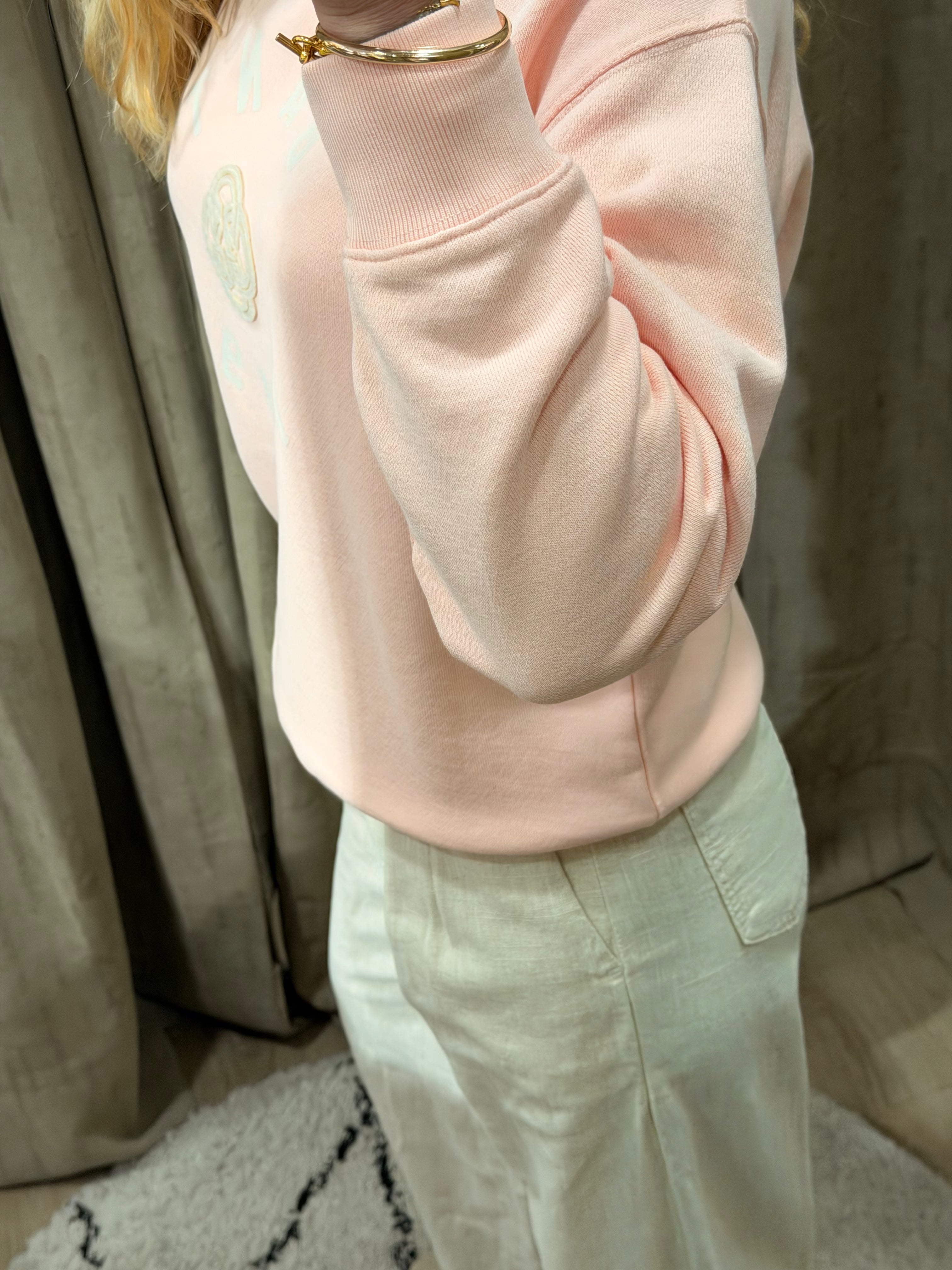 Sweat-shirt col rond Graphic rose pastel – style casual chic – Gant