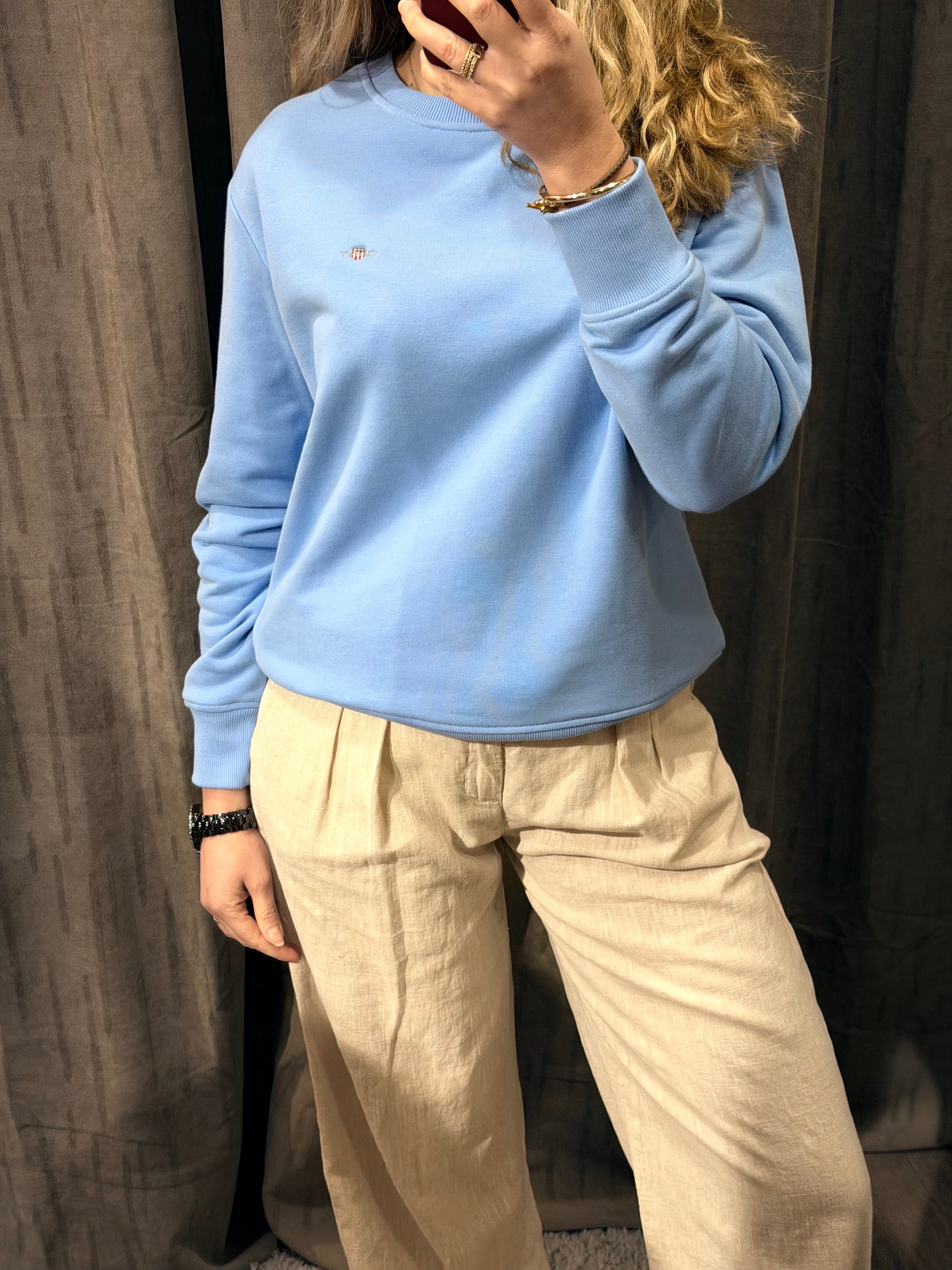 Sweat-shirt col rond Shield en coton – Gant