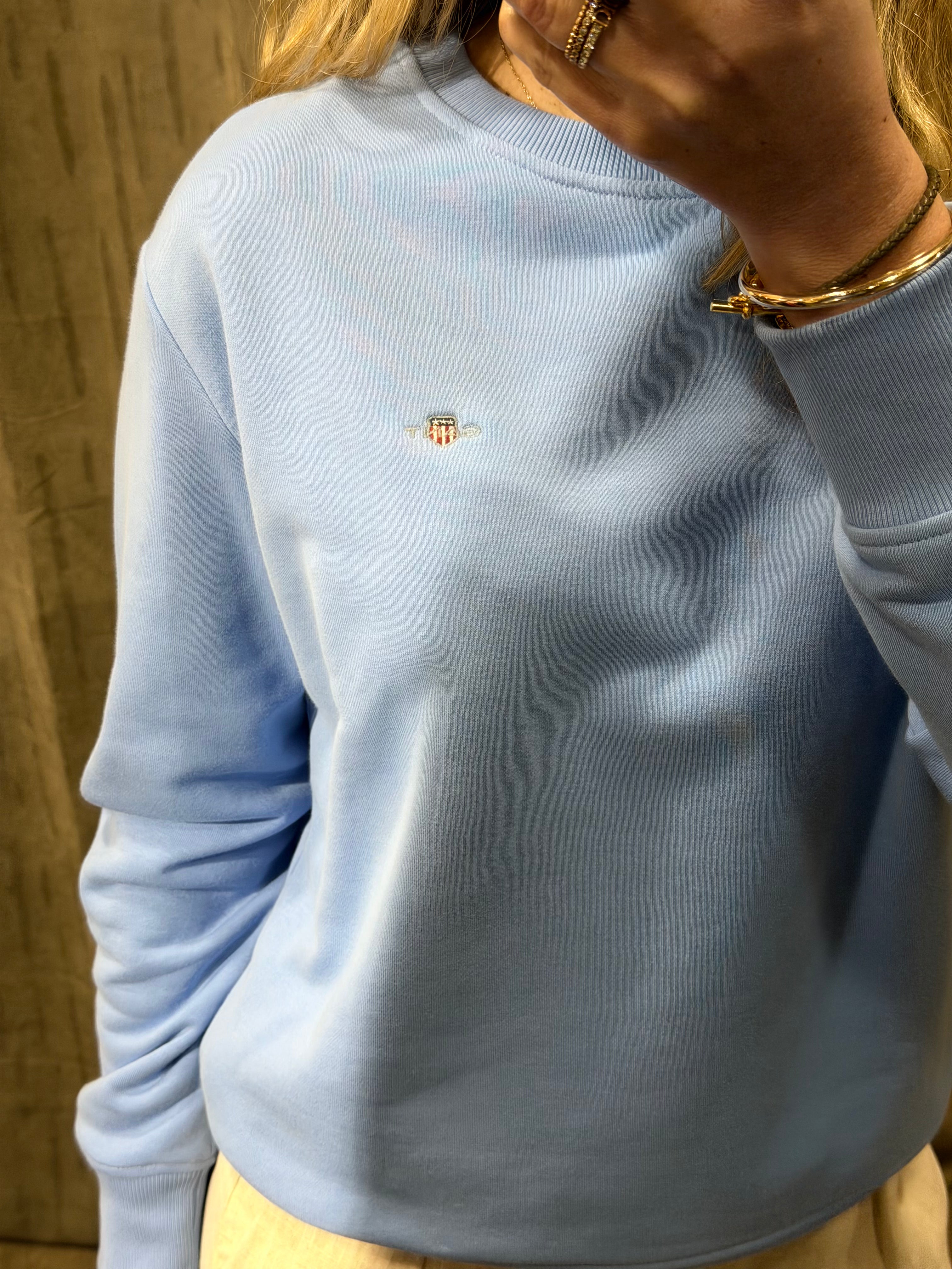 Sweat-shirt col rond Shield en coton – Gant