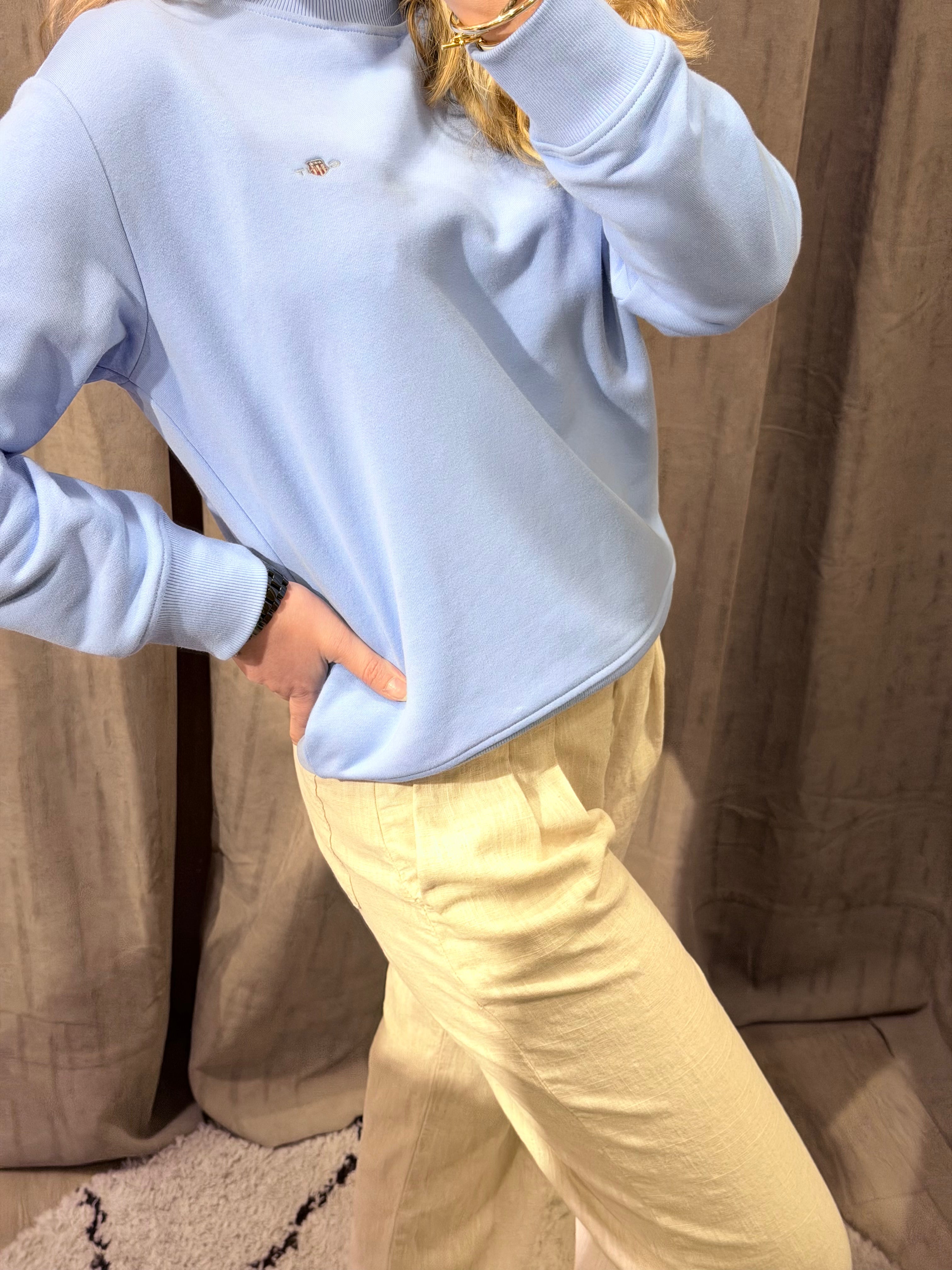 Sweat-shirt col rond Shield en coton – Gant