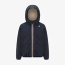 K-Way Enfant Claude Orsetto Bleu Marine Mixte – Veste Imperméable Sherpa, Coupe-Vent, Idéale École & Extérieur