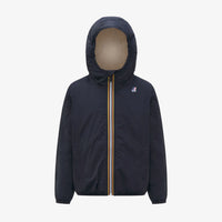 K-Way Enfant Claude Orsetto Bleu Marine Mixte – Veste Imperméable Sherpa, Coupe-Vent, Idéale École & Extérieur