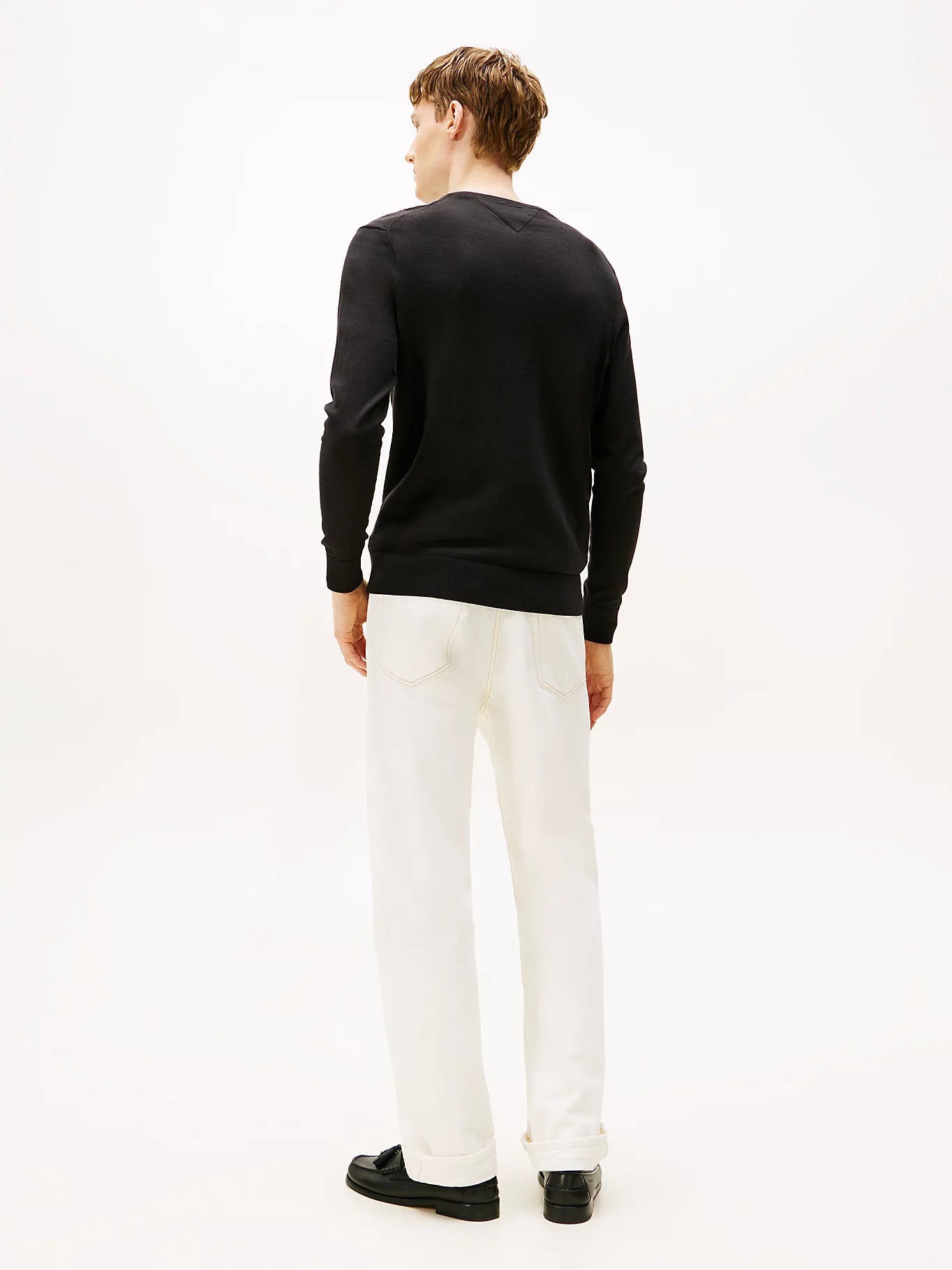 Pull Col V Tommy Hilfiger Noir 