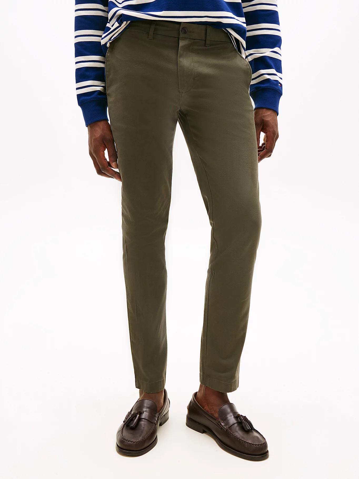 Chino Tommy Hilfiger Bleecker Slim Fit Olive Homme – Pantalon élégant urbain automne