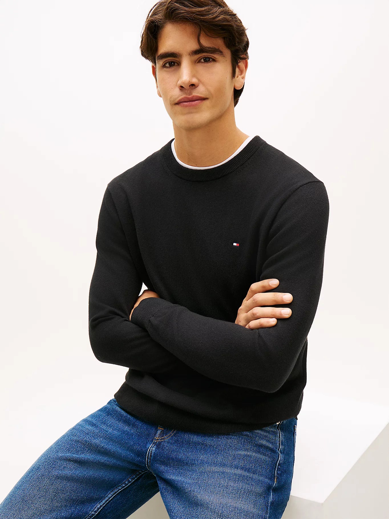 Pull Col O Tommy Hilfiger Noir 