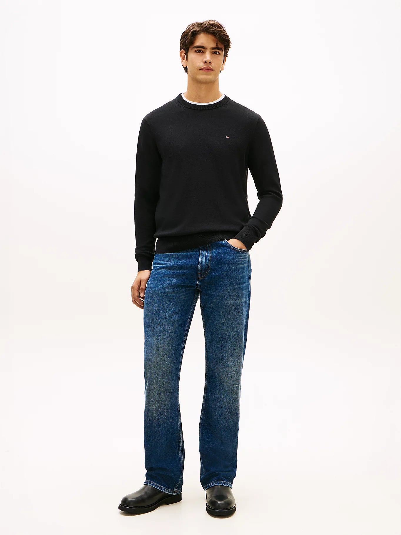Pull Col O Tommy Hilfiger Noir 