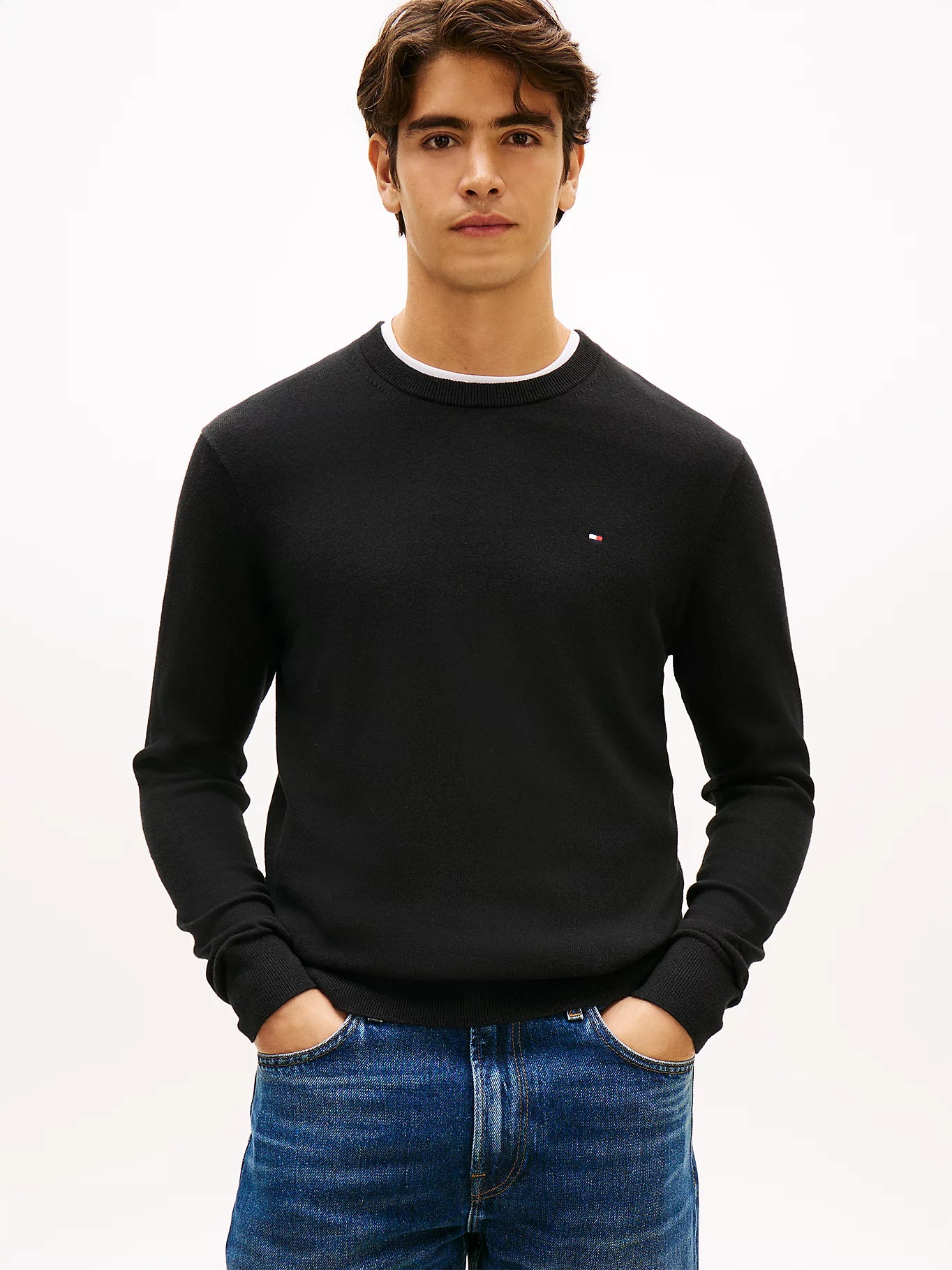 Pull Col O Tommy Hilfiger Noir 