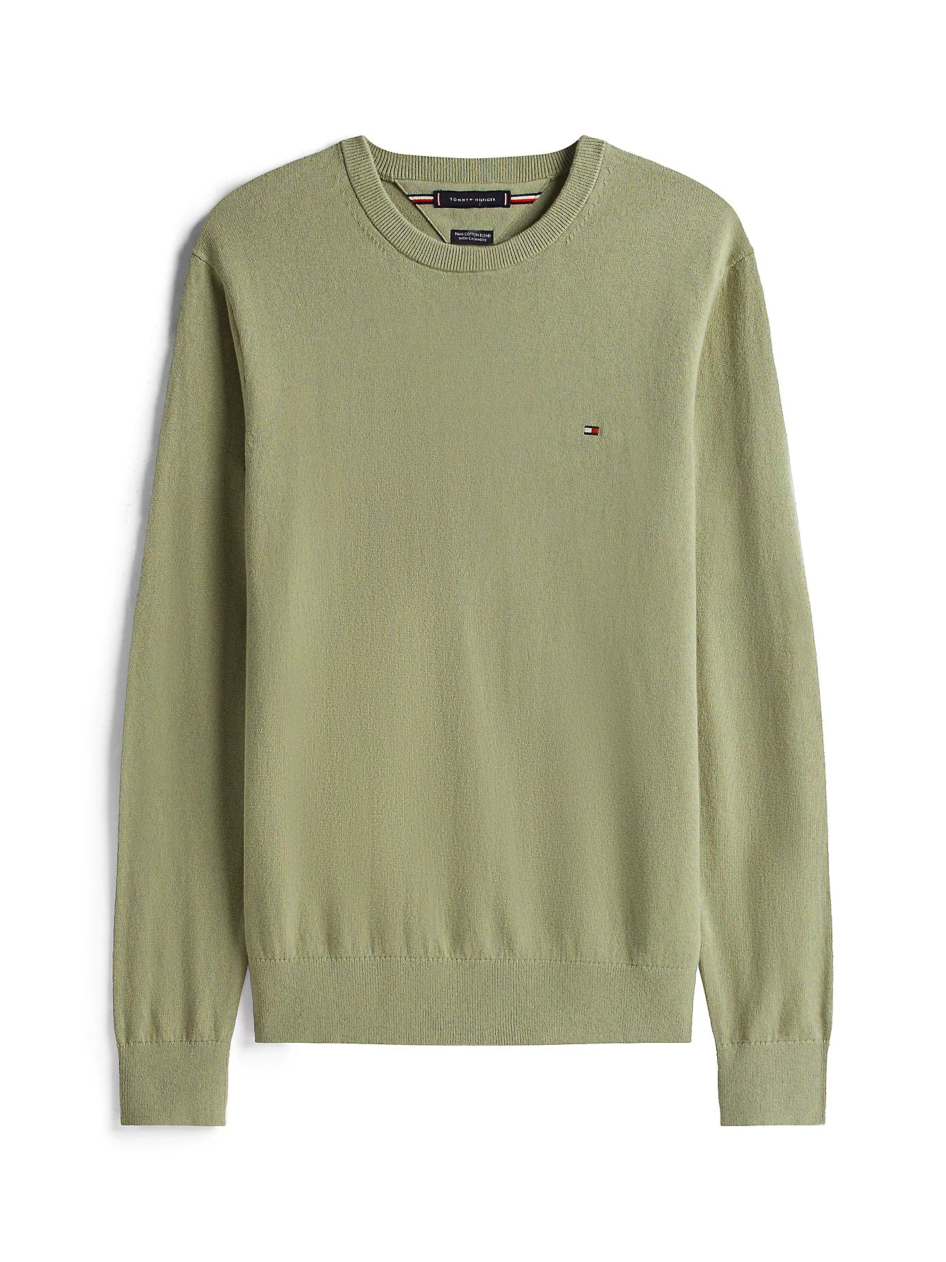 Pull Col O Tommy Hilfiger Vert clair 