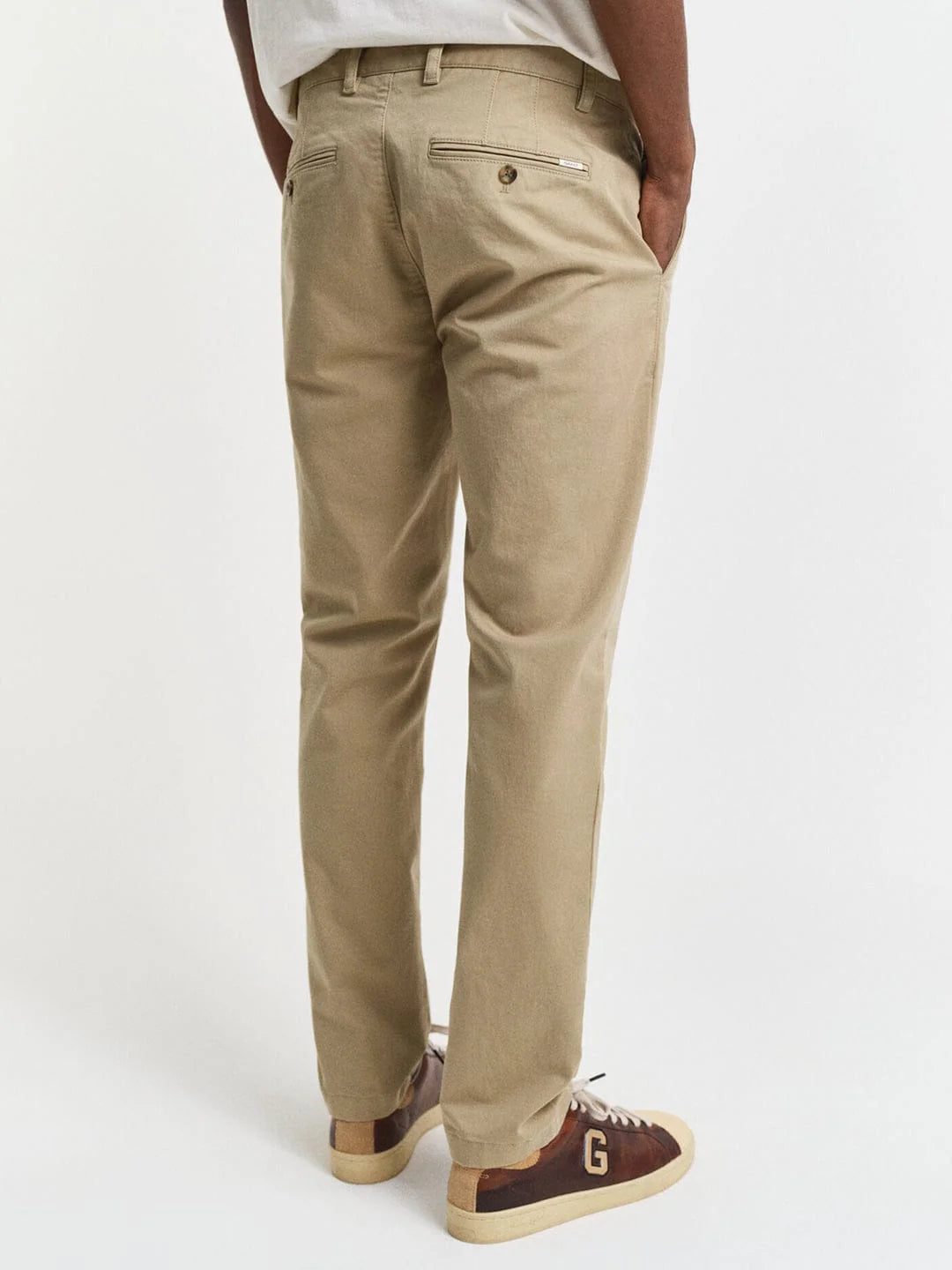 Chino beige foncé homme coupe classique en coton – GANT