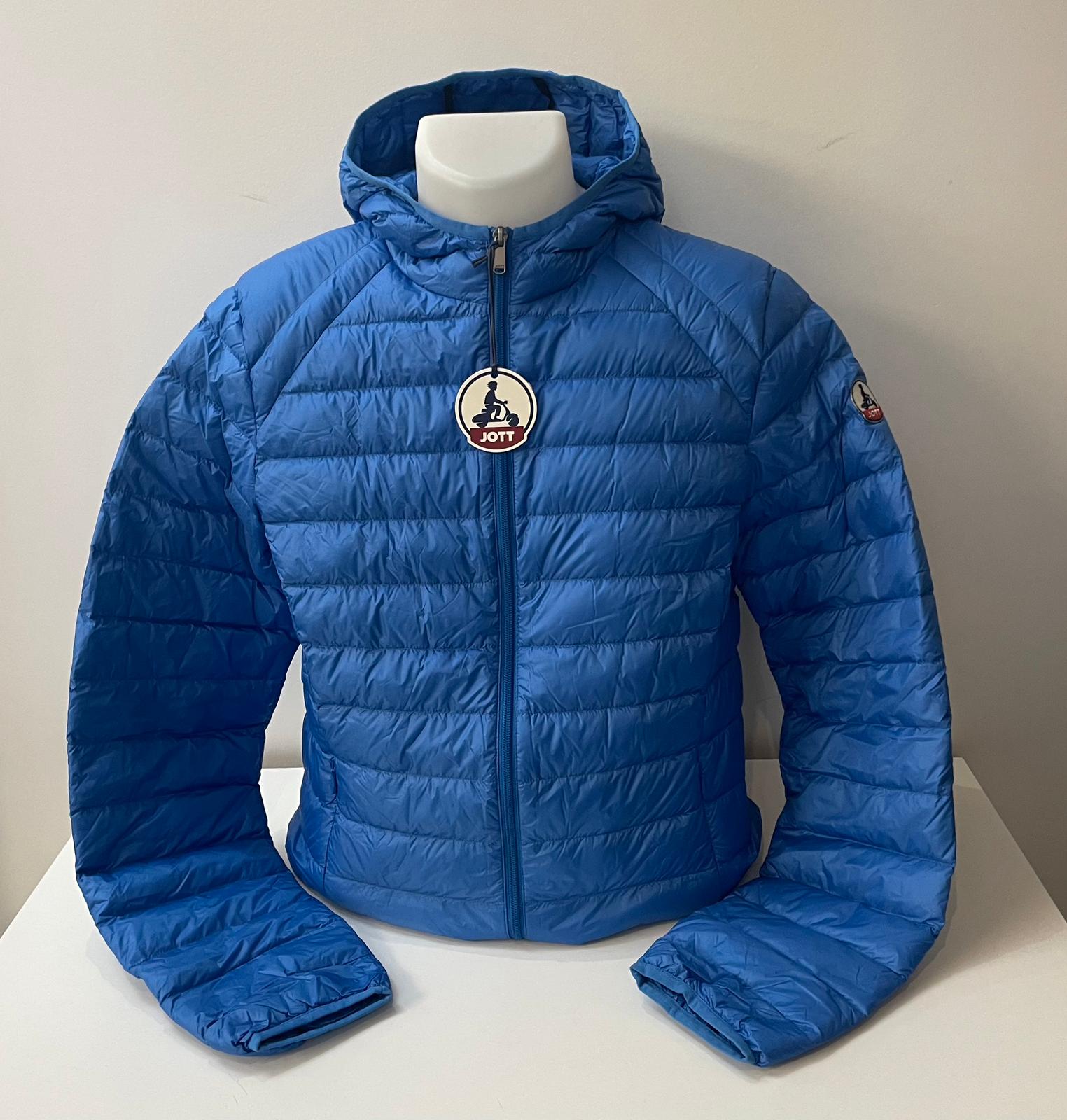 Doudoune JOTT Nico bleu aqua - Doudoune légère à capuche pochonnable