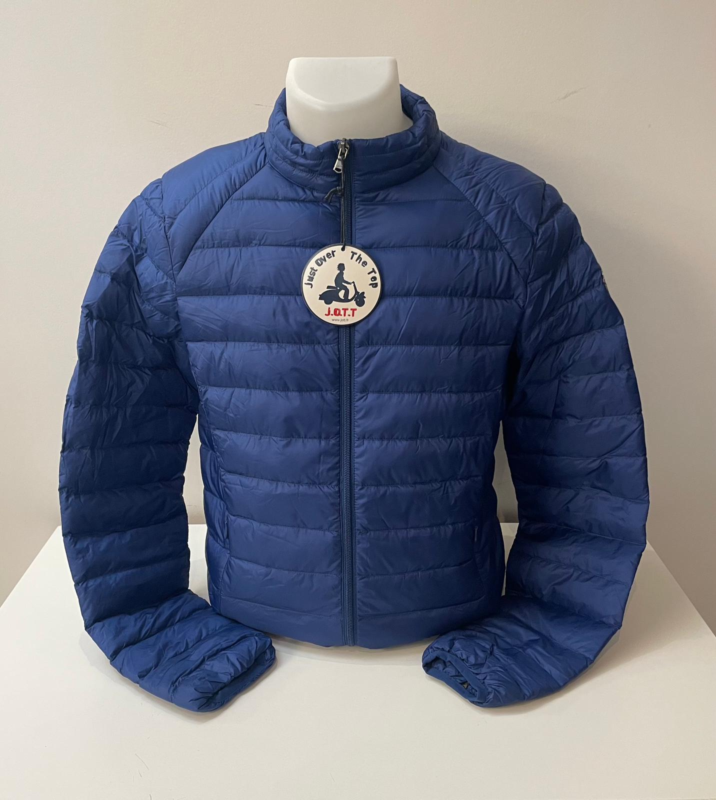 Doudoune JOTT Mat bleu denim foncé - Doudoune légère homme à col montant