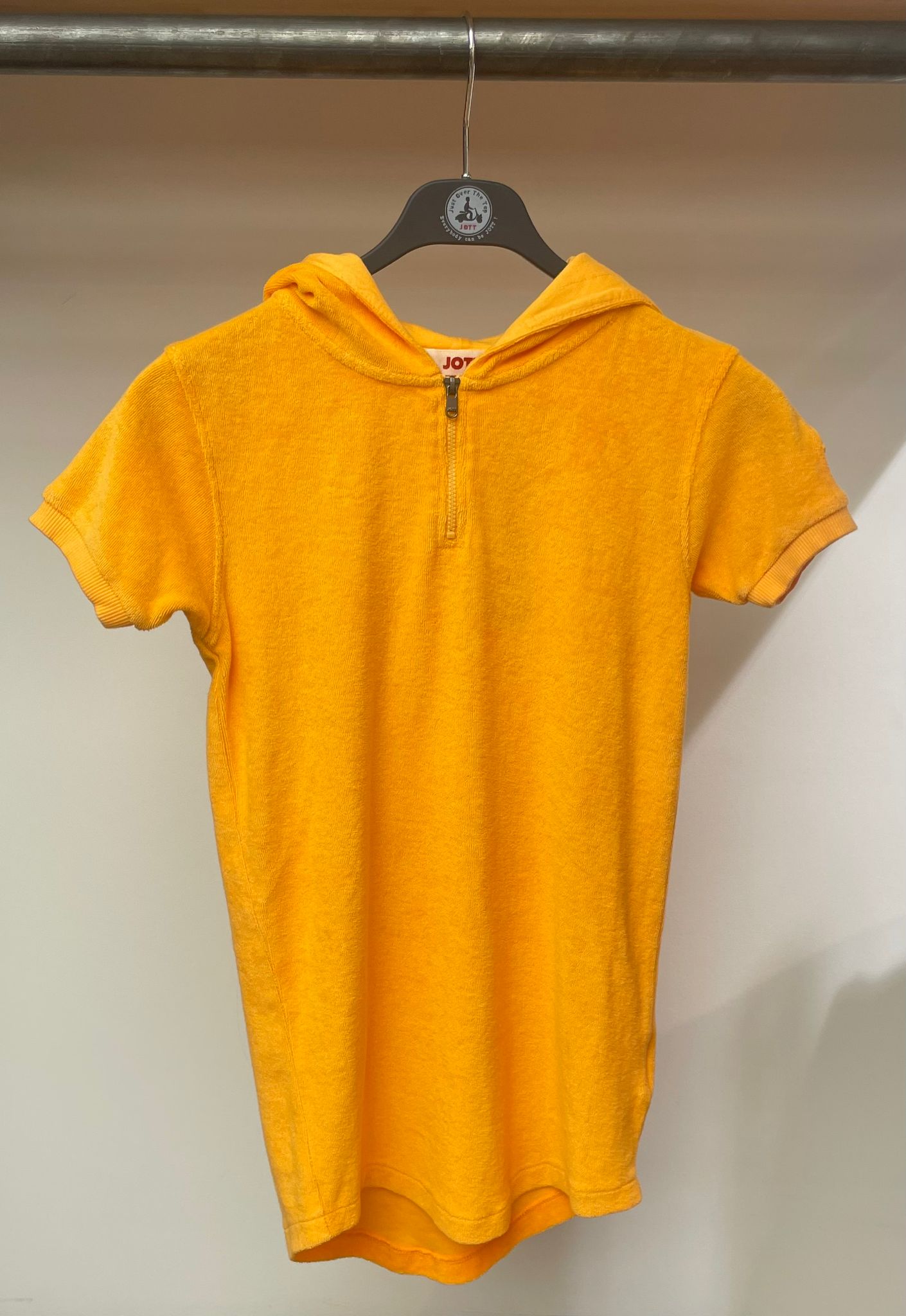Robe Mini orange - Robe éponge enfant fille à capuche