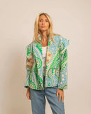 Kimono San Francisco Nazcas vert - Kimono Aokyanos matelassé femme