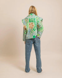 Kimono San Francisco Nazcas vert - Kimono Aokyanos matelassé femme