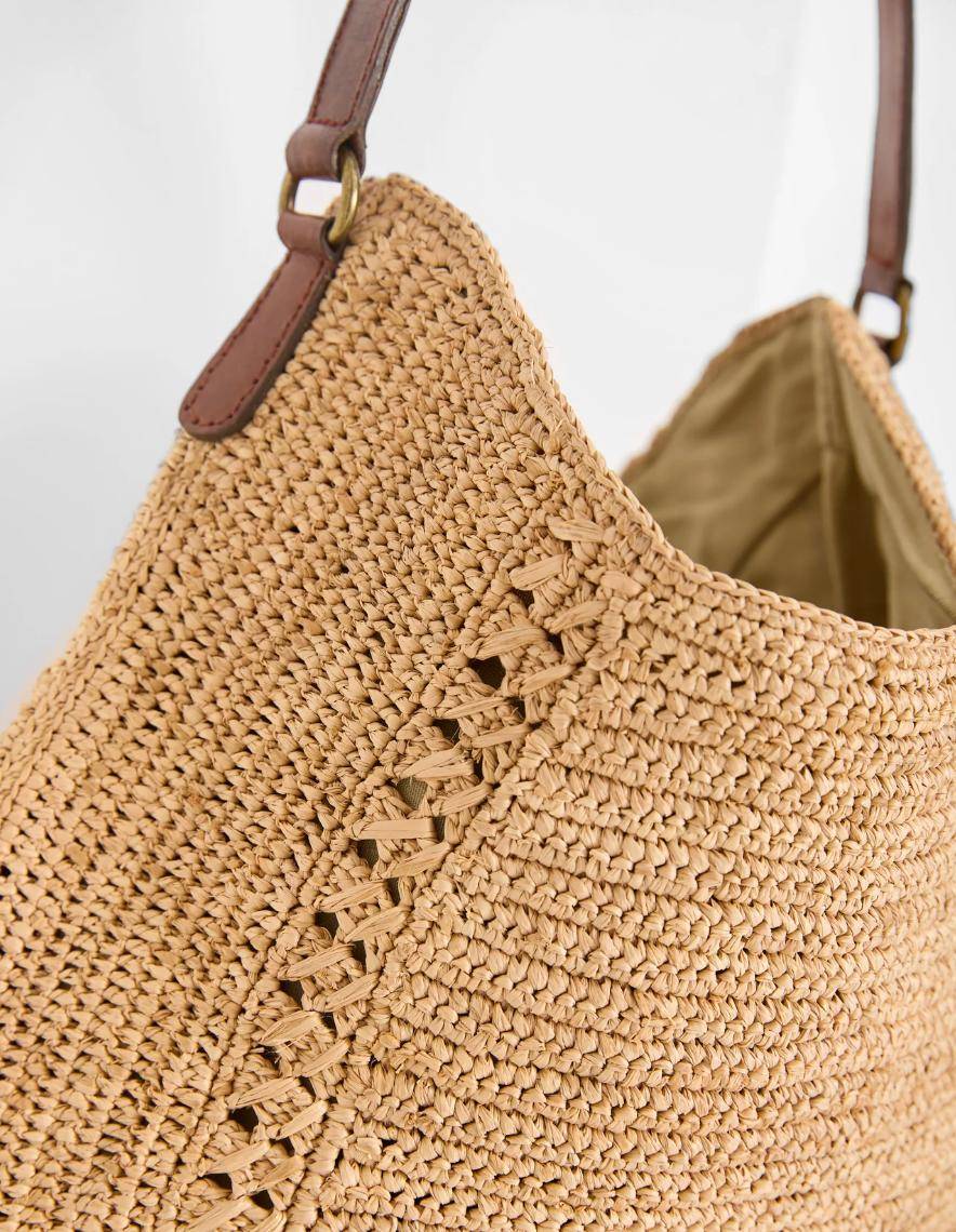 Sac Hobo Raphia Naturel Artisanal - Meva Tea Madagascar