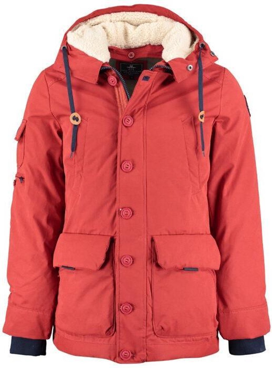 Parka homme rouge brique – Kaituna NZA | Doudoune chaude et coupe-vent, Urban Chic