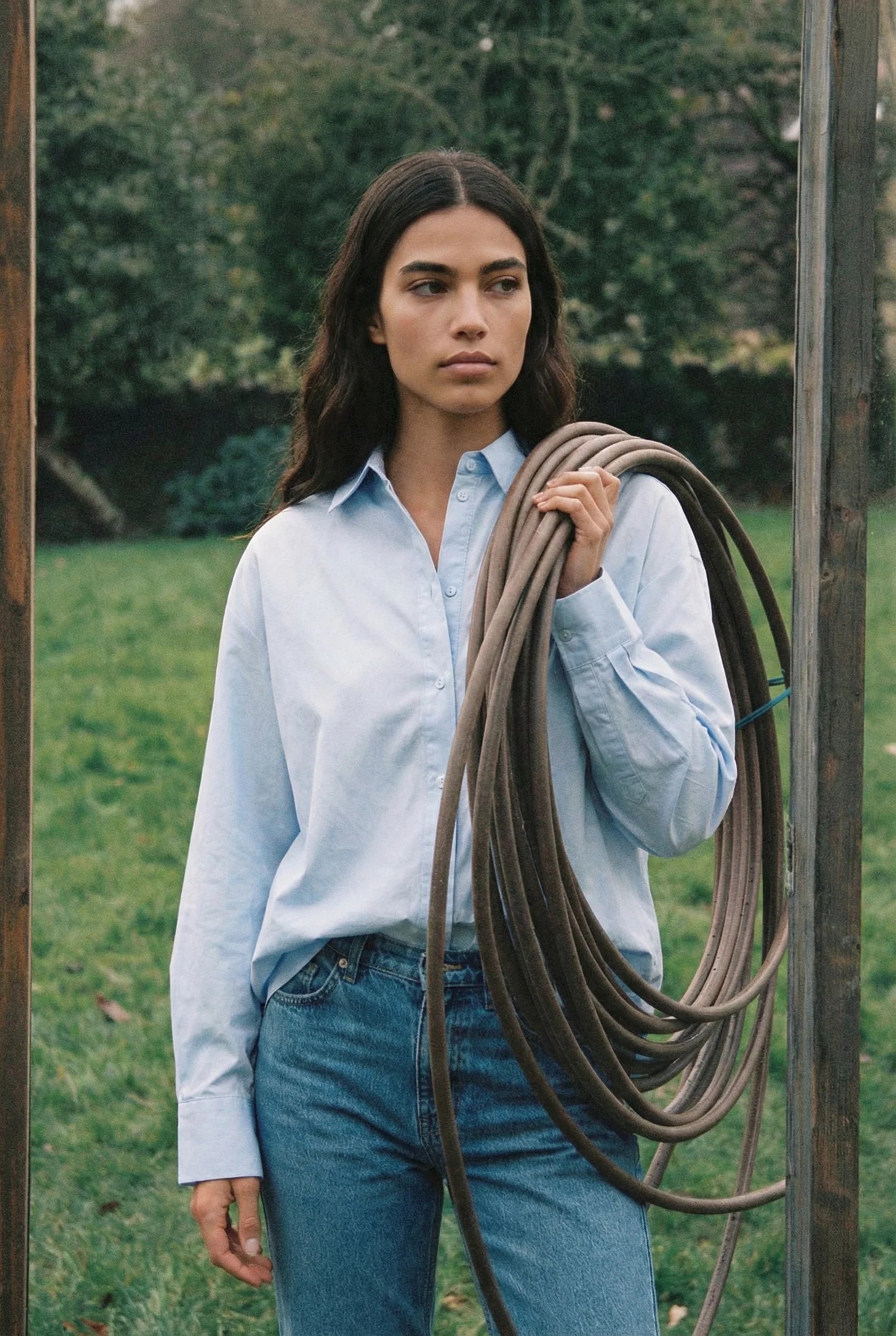 Chemise femme chic et intemporelle Bora Bora bleu ciel ou ivoire – Adoré Paris