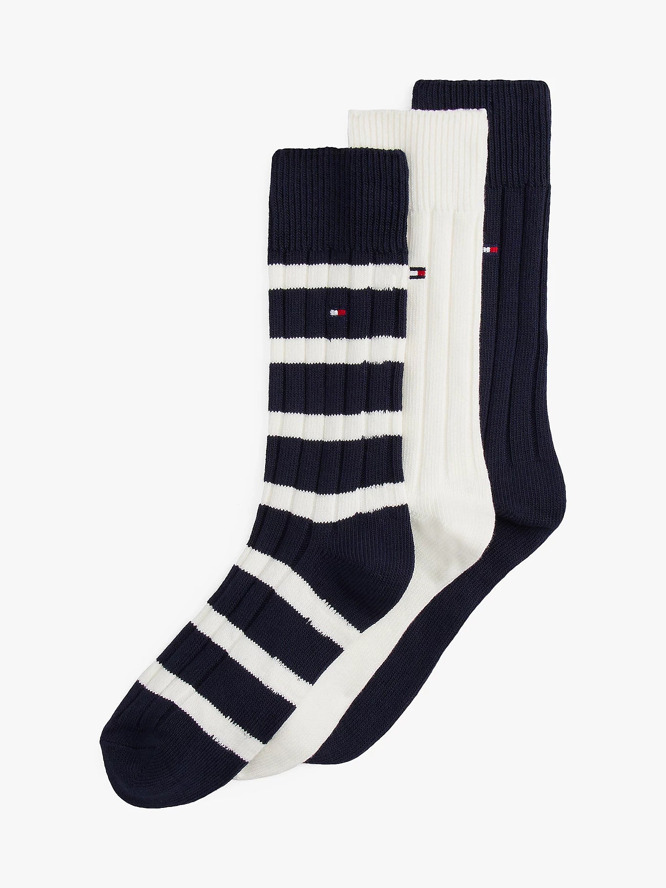 Coffret Chaussettes Tommy Hilfiger Homme – 3 Paires Bleu Marine