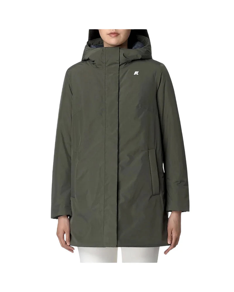 K-Way Sophie Soft Touch Vert Femme – Veste Imperméable Légère et Durable