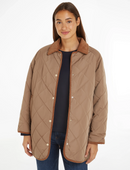 Veste réversible Tommy Hilfiger femme – Manteau quilted brun mi-saison, confortable et durable