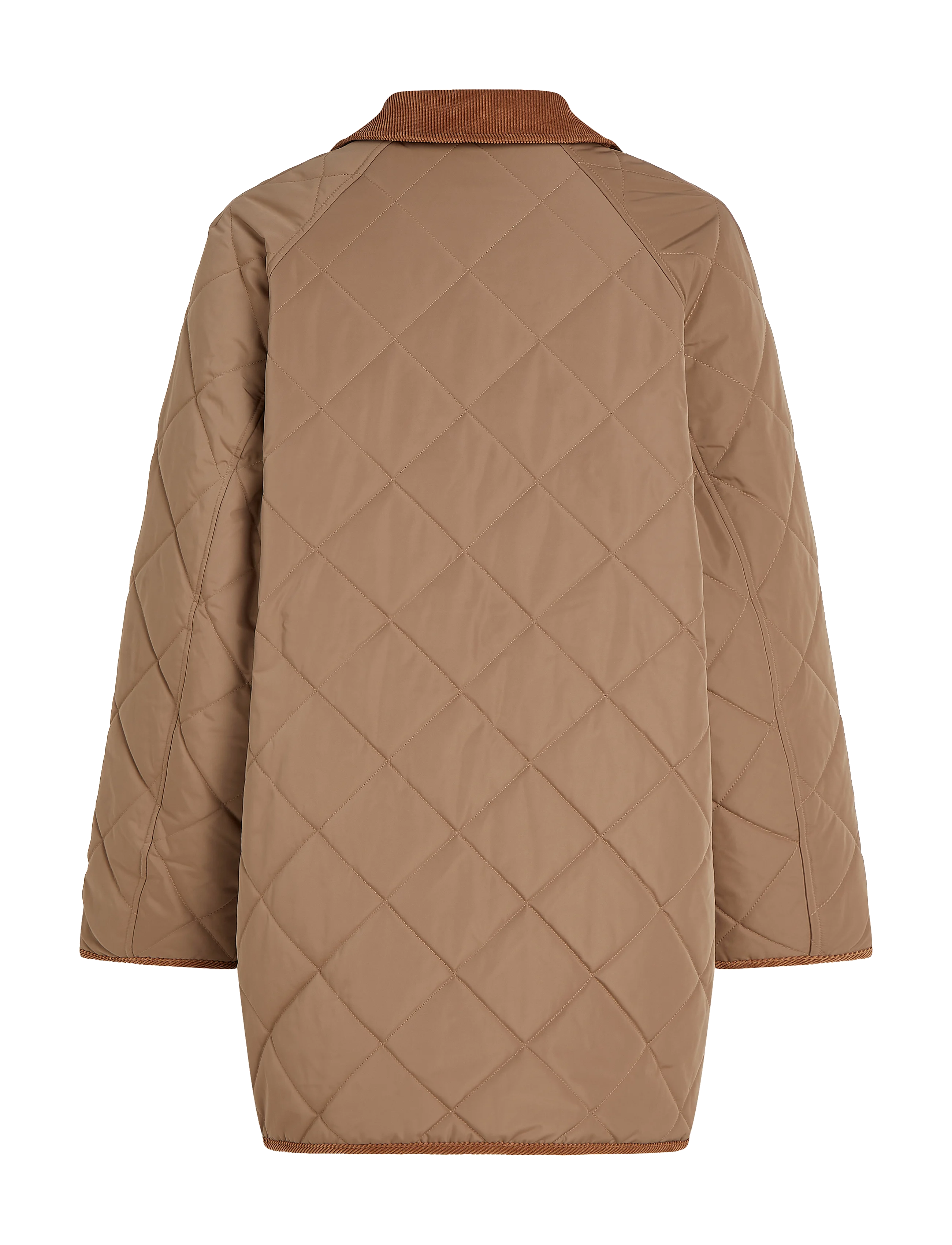 Veste réversible Tommy Hilfiger femme – Manteau quilted brun mi-saison, confortable et durable