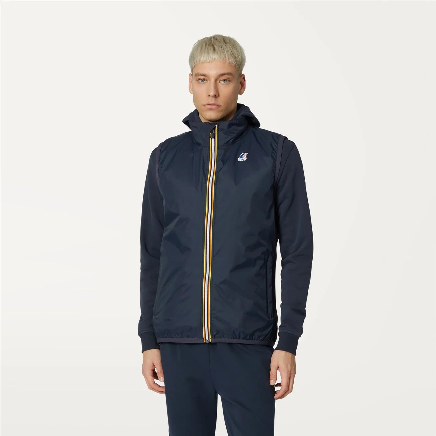 K-Way Doudoune Sans Manches Homme Le Vrai 3.0 Rouland Warm Bleu Marine – Gilet Imperméable, Coupe-Vent, Collection Automne