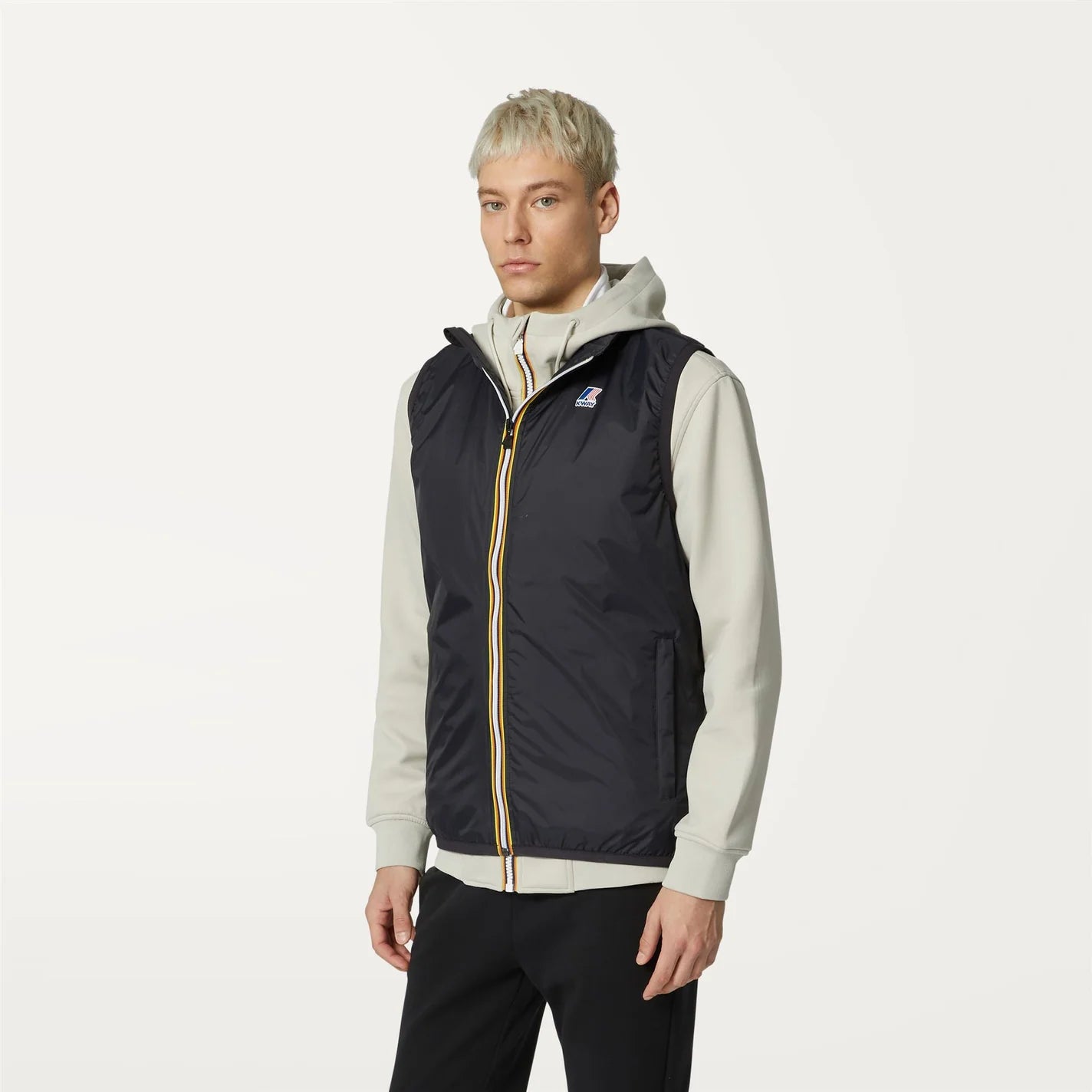 K-Way Doudoune Sans Manches Le Vrai 3.0 Rouland Warm Homme Noir — Veste Outdoor Imperméable, Coupe-Vent, Hiver