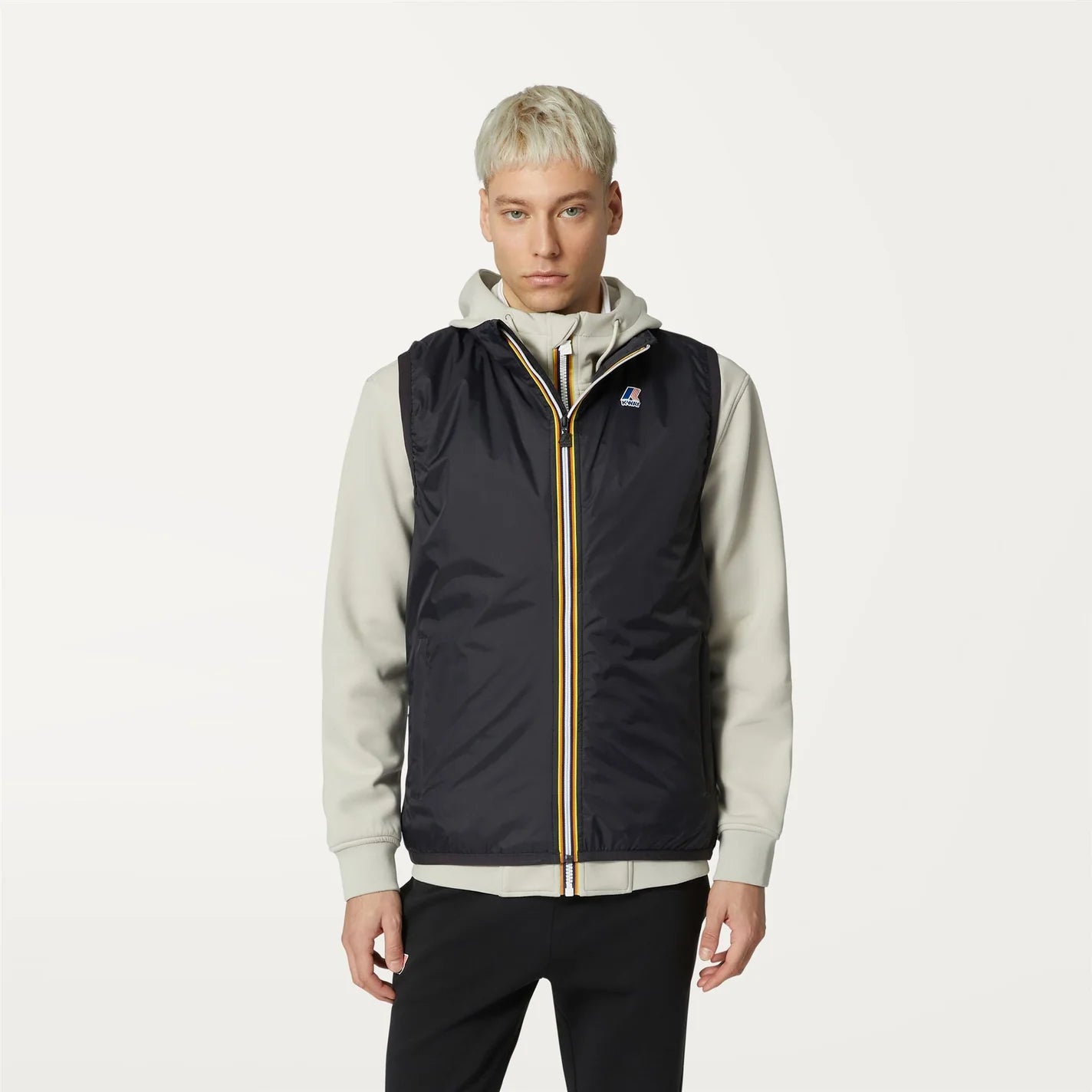 K-Way Doudoune Sans Manches Le Vrai 3.0 Rouland Warm Homme Noir — Veste Outdoor Imperméable, Coupe-Vent, Hiver