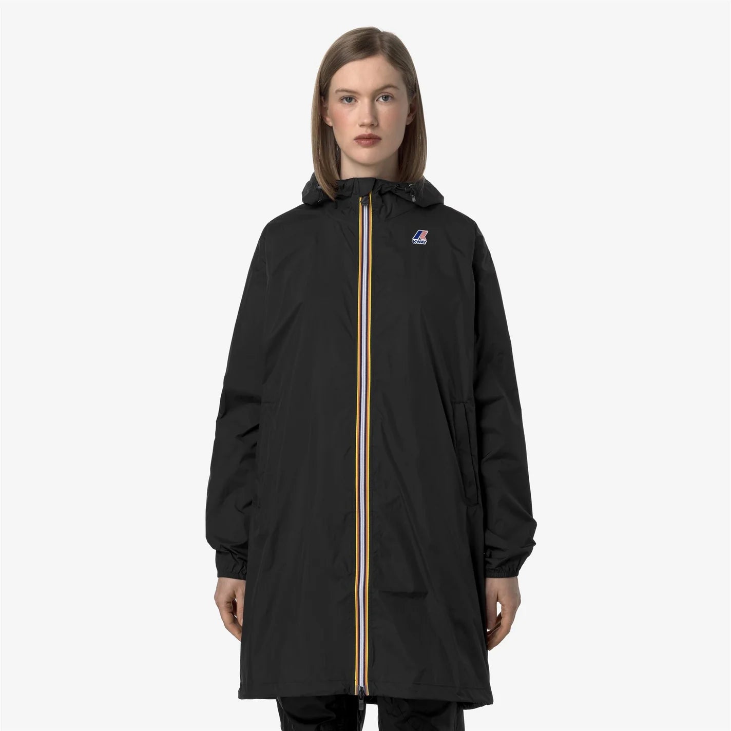 K-Way Le Vrai 4.0 Eiffel Noir — Coupe-Vent Imperméable Mixte, Capuche, Nylon Ripstop, Packs Dans Sa Poche, Tailles XS à 3XL | Urban Chic