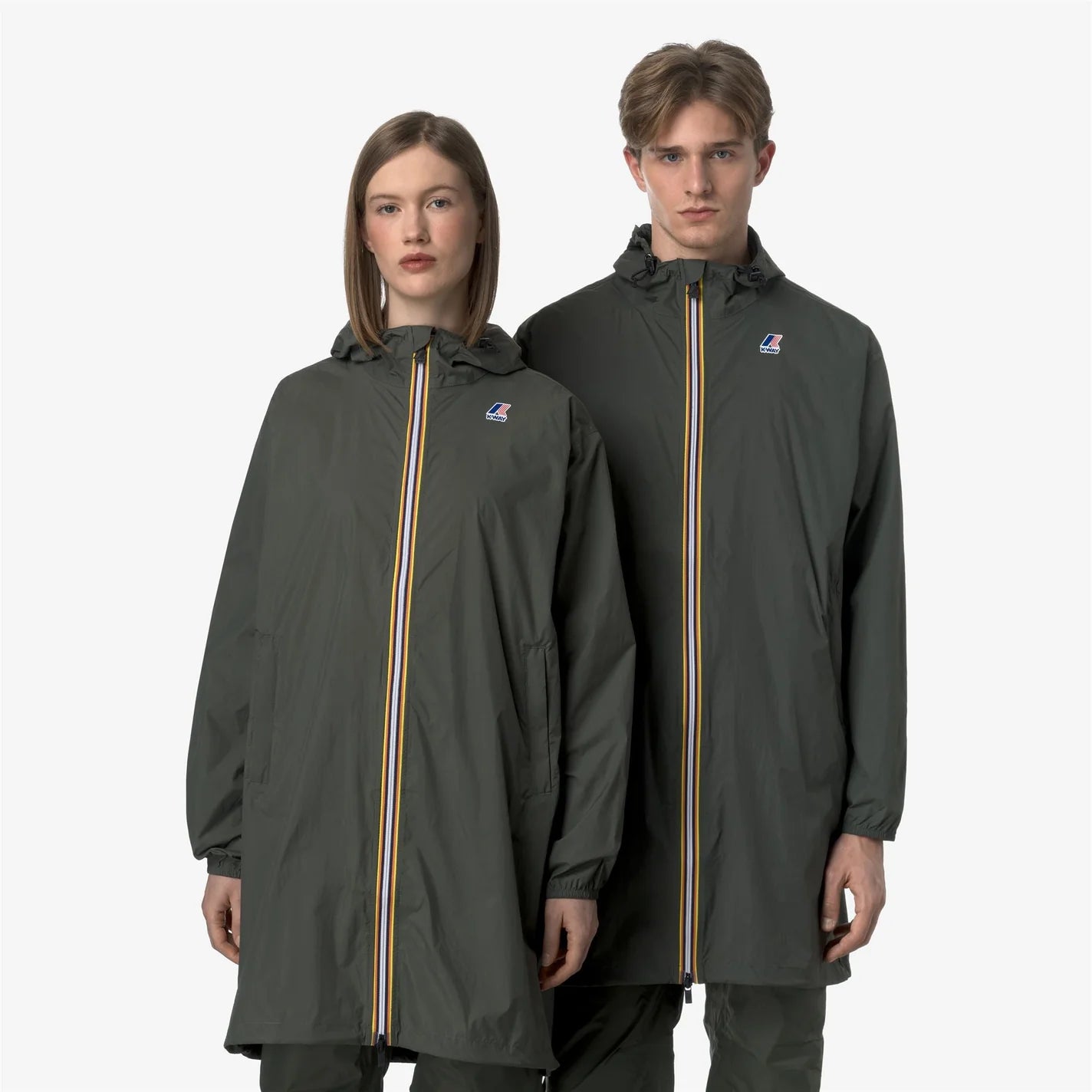 K-Way Le Vrai 4.0 Eiffel Green Blackish — Coupe-Vent Imperméable Mixte, Capuche, Nylon Ripstop, Packs Dans Sa Poche, Tailles XS à 3XL | Urban Chic