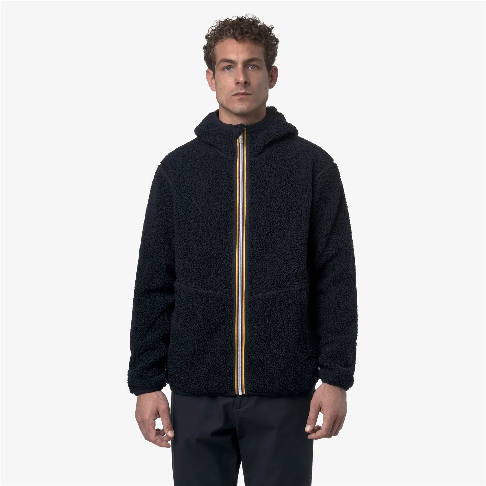 vest K-Way jack sherpa polar double bleu marine 
