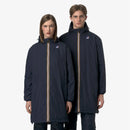 K-Way Le Vrai 4.0 Warm Eiffel Bleu Marine Mixte – Veste imperméable coupe-vent unisexe, Automne/Hiver