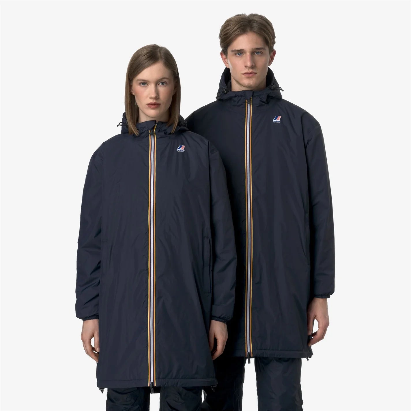 K-Way Le Vrai 4.0 Warm Eiffel Bleu Marine Mixte – Veste imperméable coupe-vent unisexe, Automne/Hiver
