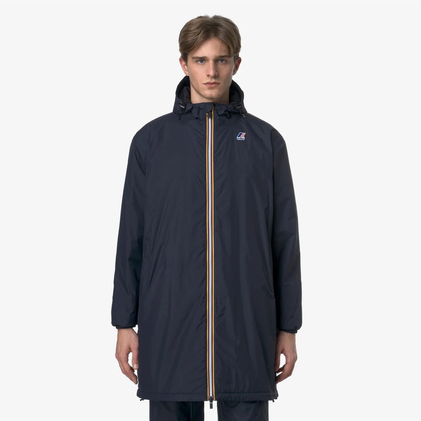 K-Way Le Vrai 4.0 Warm Eiffel Bleu Marine Mixte – Veste imperméable coupe-vent unisexe, Automne/Hiver