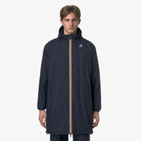 K-Way Le Vrai 4.0 Warm Eiffel Bleu Marine Mixte – Veste imperméable coupe-vent unisexe, Automne/Hiver