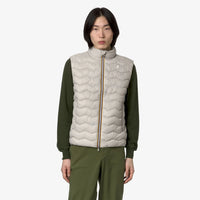 K-Way Doudoune Sans Manches VALEN QUILTED WARM Homme Beige – Veste Impermeable Légère Paquetable