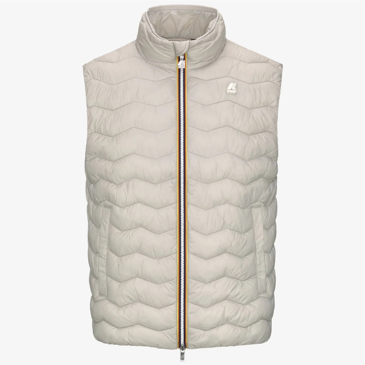 K-Way Doudoune Sans Manches VALEN QUILTED WARM Homme Beige – Veste Impermeable Légère Paquetable