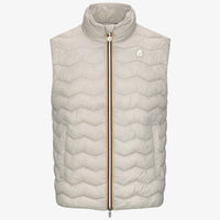 K-Way Doudoune Sans Manches VALEN QUILTED WARM Homme Beige – Veste Impermeable Légère Paquetable