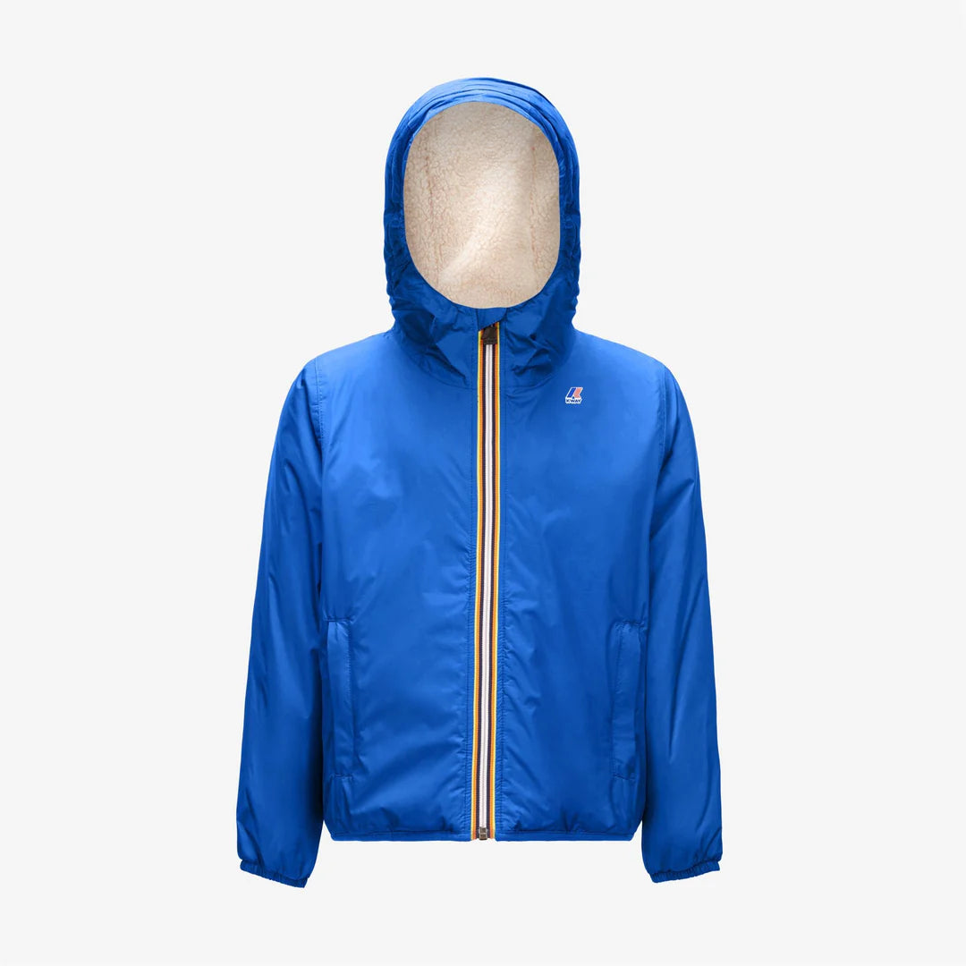 K-Way Orsetto Enfant Bleu Électrique – Veste Imperméable Mixte, Légère, à Capuche