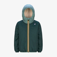 Kway enfant Orsetto bicolore vert – Veste imperméable légère mixte