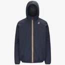 K-Way Le Vrai 4.0 Claude Mixte - Imperméable Warm bleu marine, Coupe-Vent Capuche, Hiver Automne, Tailles XS à 3XL