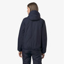 K-Way Le Vrai 4.0 Claude Mixte - Imperméable Warm bleu marine, Coupe-Vent Capuche, Hiver Automne, Tailles XS à 3XL