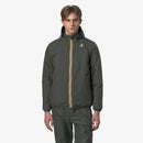 K-Way Le Vrai 4.0 Claude Mixte - Imperméable Warm Green Blackish, Coupe-Vent Capuche, Hiver Automne, Tailles XS à 3XL