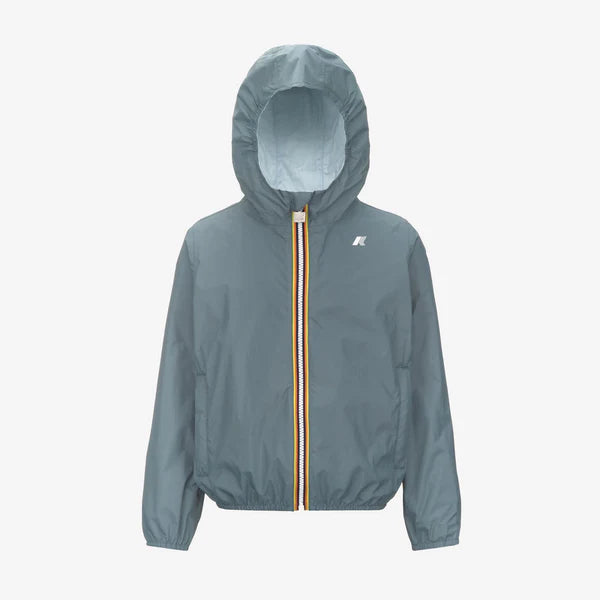 K-Way Jack Enfant Bleu Ciel – Imperméable Coupe-Vent Respirant avec Capuche | Manteau Fille & Garçon  – Veste Paquetable École
