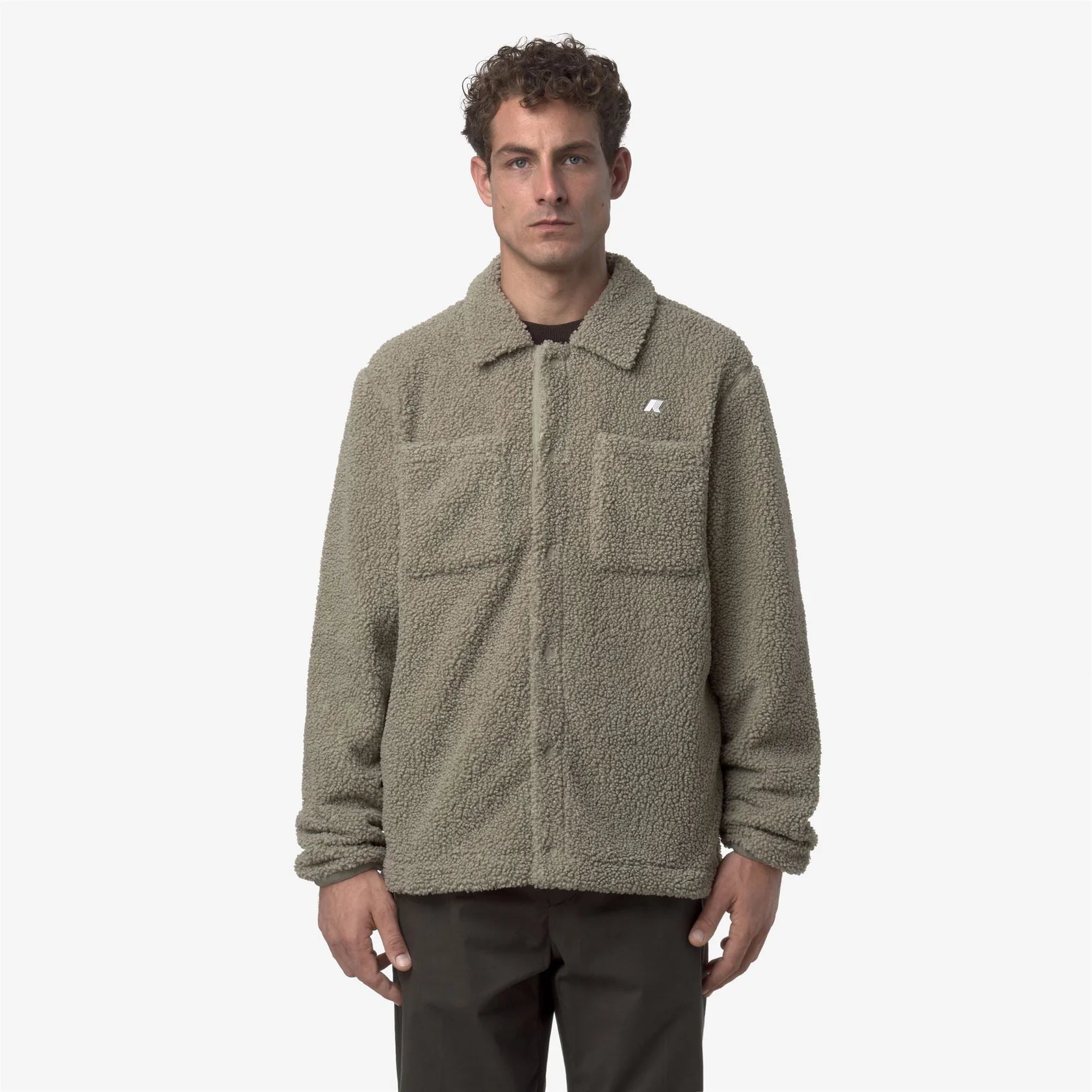 veste K-Way Cameron Sherpa polar green oak 