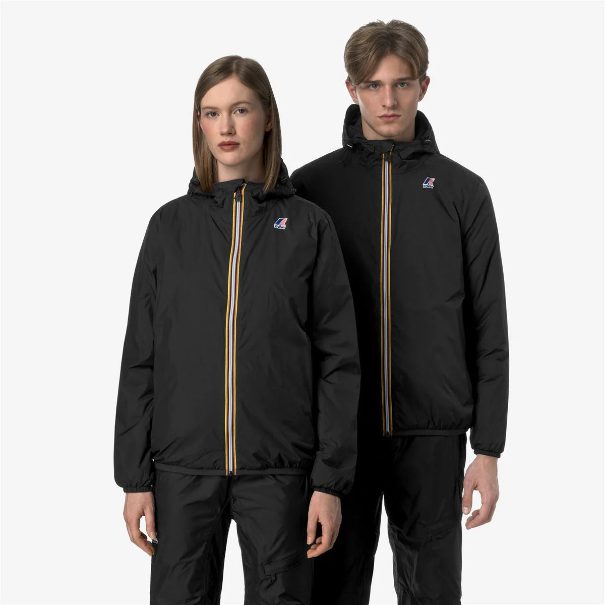 K-Way Le Vrai 4.0 Claude Mixte - Imperméable Warm Noir, Coupe-Vent Capuche, Hiver Automne, Tailles XS à 3XL
