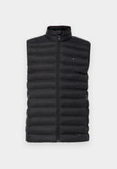 Doudoune sans manches homme Tommy Hilfiger noire – Gilet matelassé léger, confort, hiver mi-saison.
