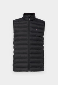 Doudoune sans manches homme Tommy Hilfiger noire – Gilet matelassé léger, confort, hiver mi-saison.