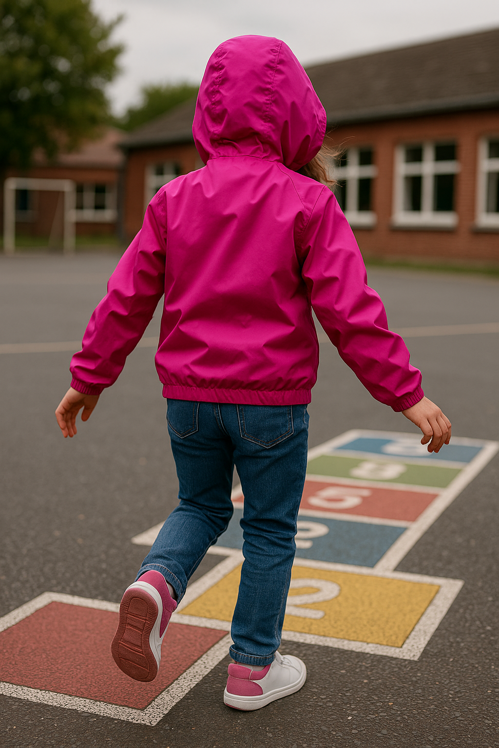K-Way Claude Enfant Rose Fluo – Imperméable, Coupe-Vent Mixte, Tailles 3 à 12 | Urban Chic Boutiques