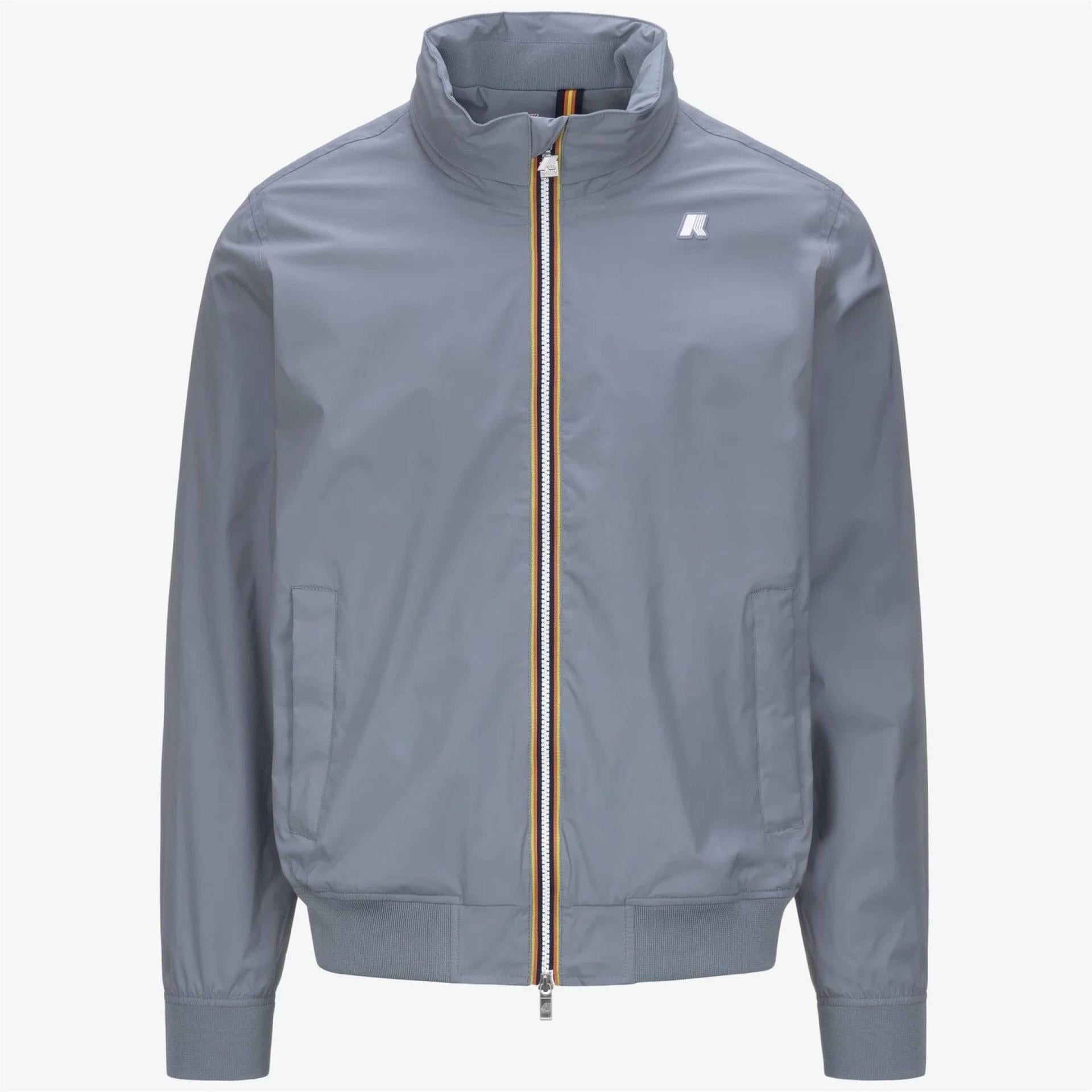 K-Way Amaury Homme – Veste Imperméable Stretch Nylon Jersey Gris Moyen, Coupe-Vent Confort